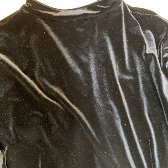 Units Woman Black Velvet Jacket‎ Frog Close Mandarin Collar Size 1X - Picture 7 of 8